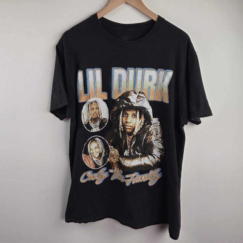 Otf Lil Durk Only The Family T Shirt Mens Medium Black Short Sleeve Graphic